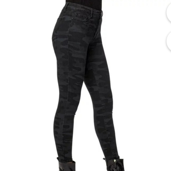 SOCIAL STANDARD Sanctuary Ankle Skinny Jeans Camouflage Black Grey Size 8 Women - Picture 5 of 9